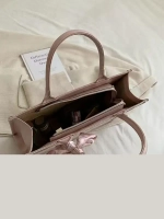 Сумка для учебы большая а4 тоут розовая y2k с бантиком