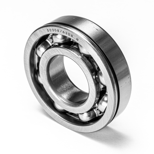 Подшипник шариковый радиальный однорядный открытый с проточкой на наружном кольце, 40х90х23 мм (КПП МТЗ, вал первичный заднего хода ГАЗ)