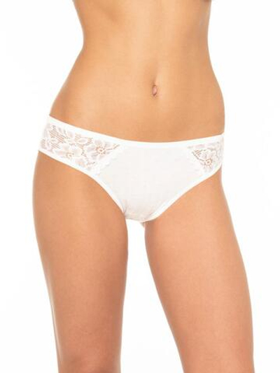 Трусики-слипы с декоративными вставками из кружева (Размер: L) (Цвет: грязно-розовый)