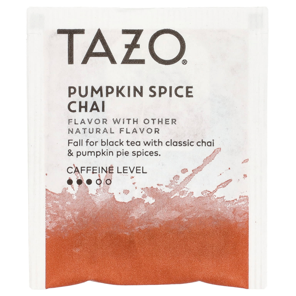TAZO, Black Tea, чай с тыквенными специями, 20 чайных пакетиков, 50 г (1,76 унции)