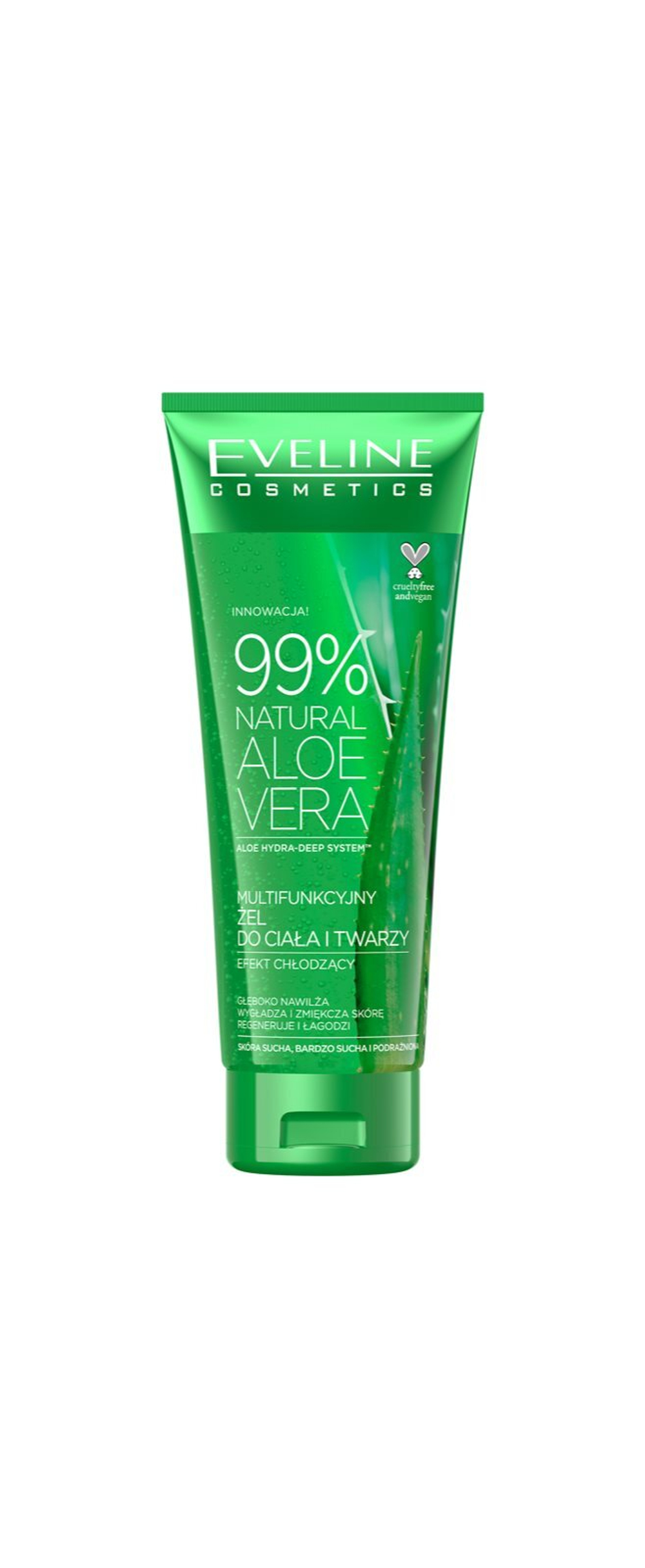 Eveline Cosmetics 99% Natural Aloe Vera - увлажняющий гель для лица и тела /   250  ml  / GTIN 5903416009641