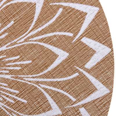 Салфетка на стол 38см плетеная «Афина» белый цветок