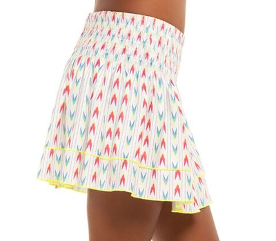 Юбка для девочки теннисная Lucky in Love Desert Vibes Arrowhead Smocked Skirt - white