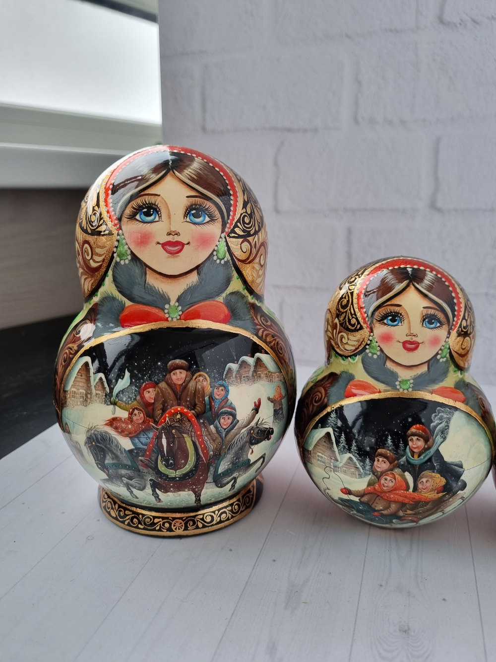 Матрёшка "Русская Тройка" 7мест 17см