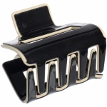 Заколка - краб для волос «AKS-EMPIRE», цвет черный, 5*4,5см