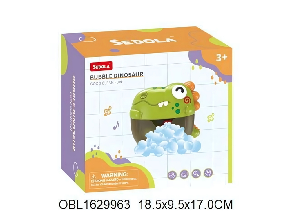 Игрушка для ванной Динозаврик, генератор пены, коробка 8366-69A