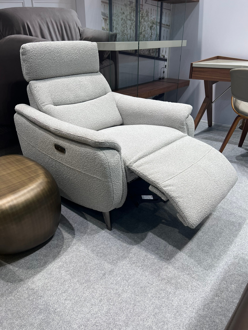 Кресло-реклайнер Cheretto серое