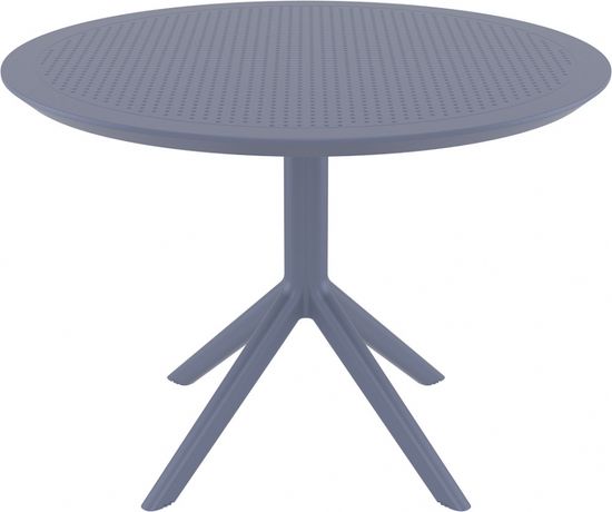 Стол пластиковый Sky Table Ø105 темно-серый Siesta Contract Турция
