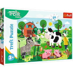 Puzzles - "24 Maxi" - Trefliks on the farm / Kazstudio Sa The Treflik Family