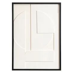 Фактурное панно с эффектом 3D Minimalism, 50х70 см, белый\бежевый