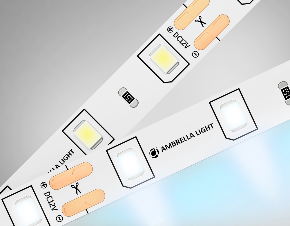 Светодиодная лента GS1003 2835 60Led/ 4.8W m/ 12V IP20 6500K/ 5000*8*1.2mm/ кратность резки 50mm (2 конт.)