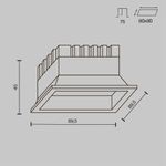 Встраиваемый светильник Technical DL056-8W3-4-6K-B