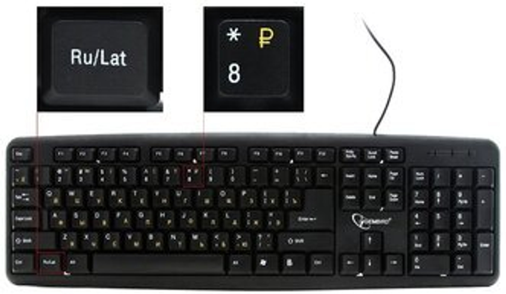 Клавиатура проводная Gembird KB-8320-BL black