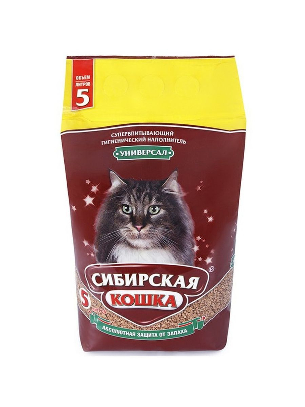 Сибирская кошка Наполнитель Универсал впитывающий, 5 л