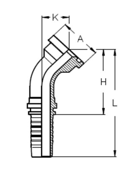 Фитинг DN 12 SF Komatsu 3000 34 (45)