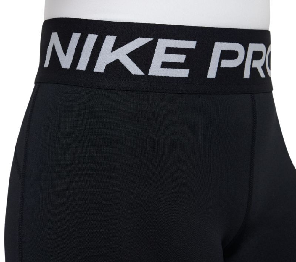 Шорты для девочки теннисные Nike Kids Pro Dri-Fit 5" Shorts - black/white
