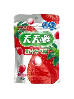 Жевательные конфеты со вкусом Клубники 22 г * 12 шт