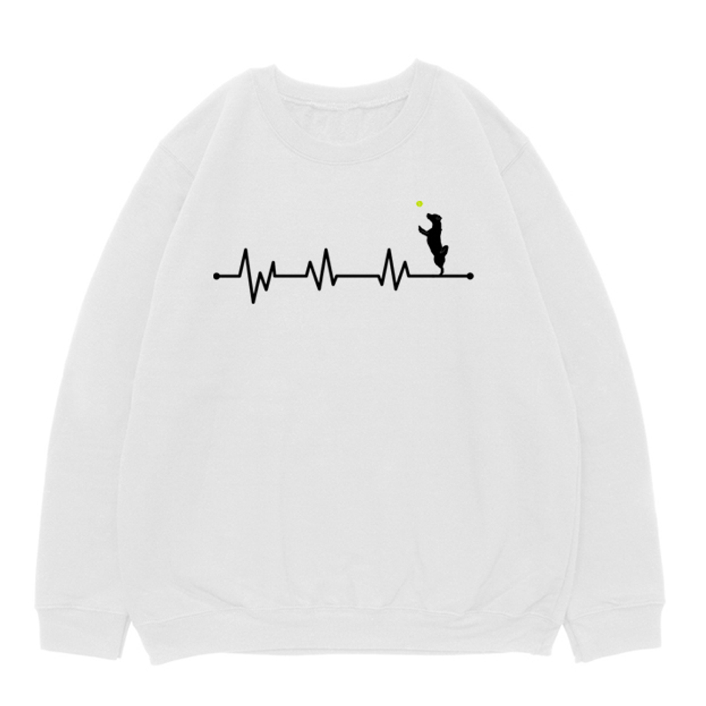 Свитшот "ЭКГ - Джек Рассел в прыжке"