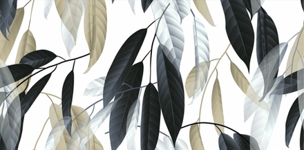 Листья на белом