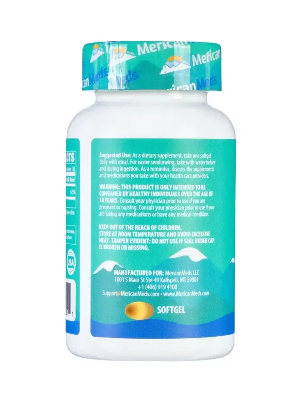 Витамины MericanMeds Vitamin D3 5000 120 softgel