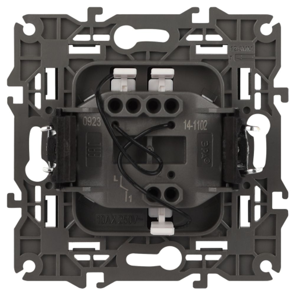 14-1102-05 ЭРА Выключатель с подсветкой, 10АХ-250В, IP20, Эра Elegance, антрацит