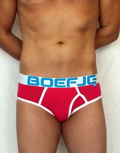 Розовые мужские трусы-брифы с брендированным поясом (Размер: L) (Цвет: розовый)