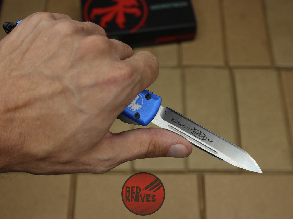 Нож Microtech Ultratech S/E - синяя рукоять, стандартный клинок сатин RK-379