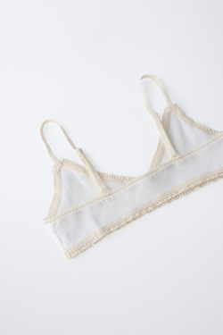 ZARA НАБОР ИЗ ТРЕХ ТОПОВ В РУБЧИК, РЫЖЕВАТО-КОРИЧНЕВЫЙ