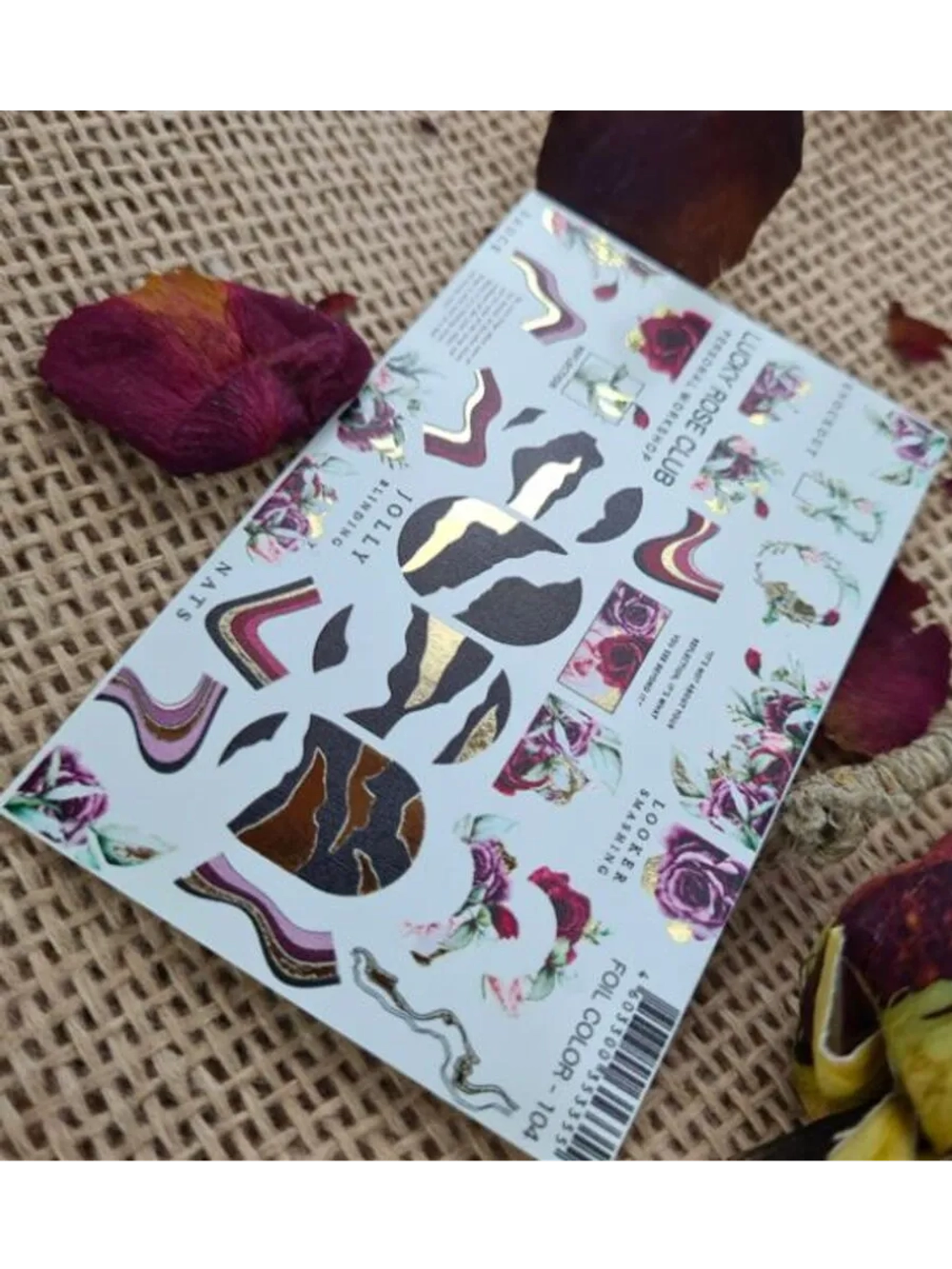 Lucky Rose Слайдеры наклейки для ногтей Foil 104