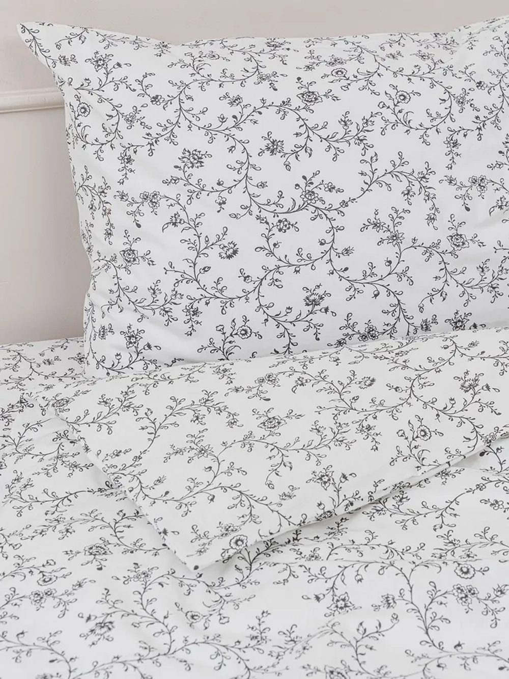 КПБ YERRNA 1,5сп 145*215см белый с рисунком