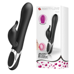 Вибромассажер Neil с клиторальным стимулятором с функцией расширения головки (Цвет: черный)