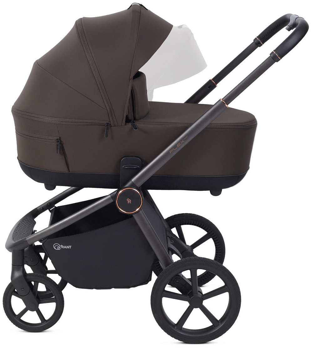 Детская коляска Rant Flex Therm Soft 3 в 1 с автокреслом Miro Black Shine Brown