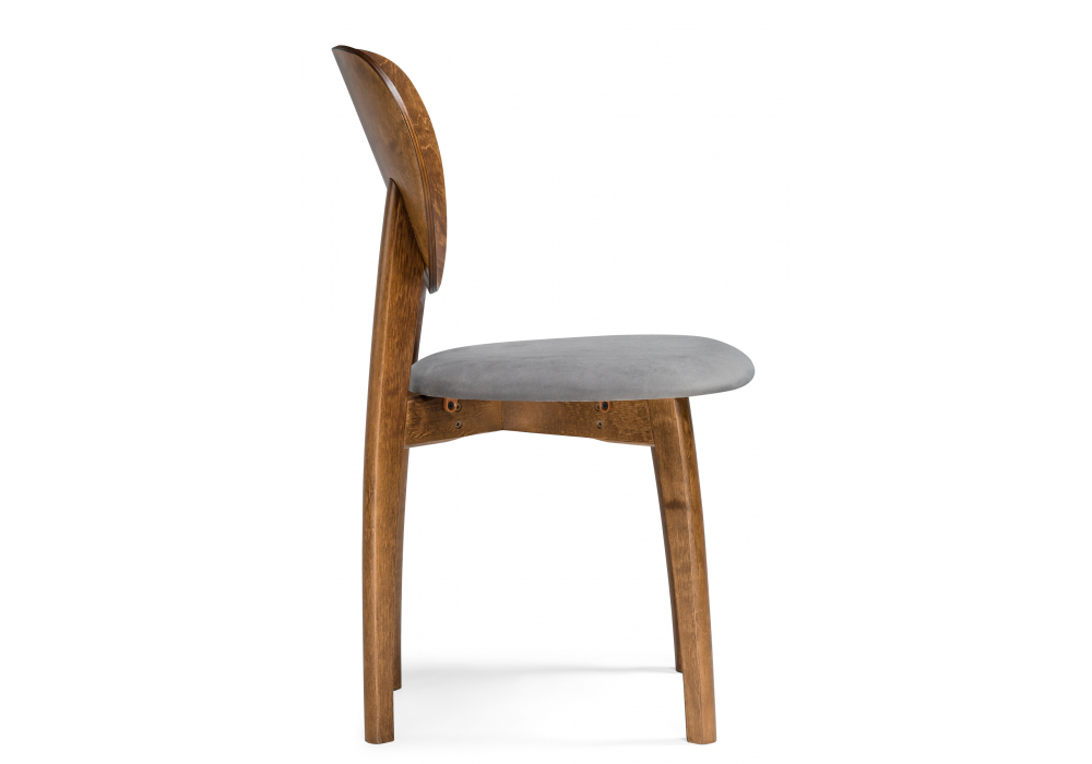 Стул деревянный Woodville Окава ткань tenerife stone, миланский орех