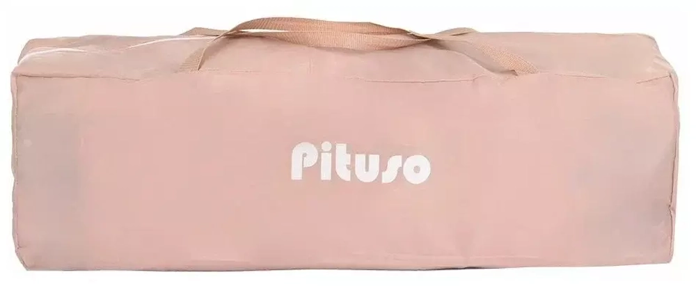 PITUSO Манеж-кровать Valencia, Beige/Бежевый,опуск.бортик, 2 уровня,лаз на молнии,125*65 см