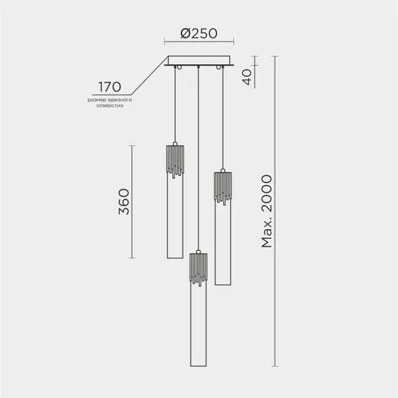 Подвесной светильник MODELUX ML.88992.3 GD
