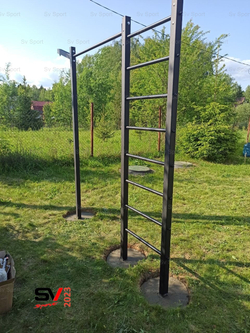 Монтаж уличной шведской стенки Sv Sport (3 вертикальных столба)