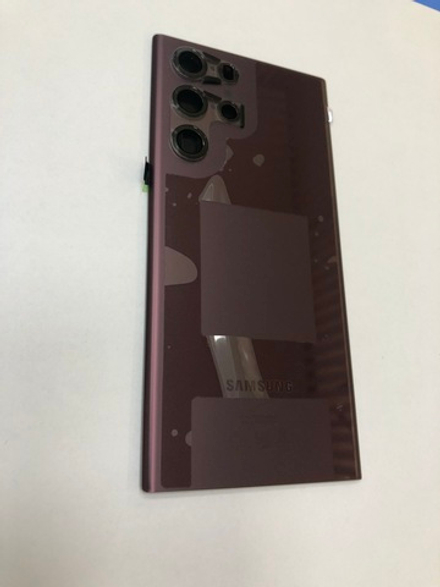 Самсунг S908  Galaxy S22 Ultra  Задняя крышка бордовая Оригинал