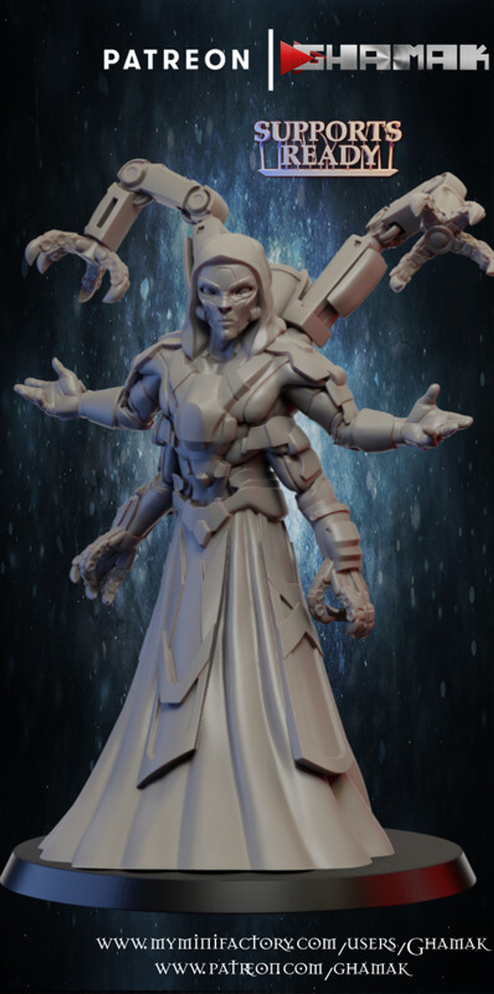 Adeptus Mechanicus Tech-Priest Техножрец №3 миниатюра для dnd, днд, pathfinder, фентези, Настольная игра, НРИ, Варгейм, РПГ