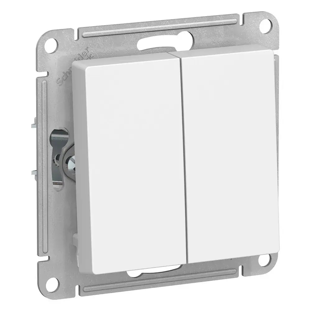 ATLASDESIGN 2-клавишный ВЫКЛЮЧАТЕЛЬ, сх.5, 10АХ, механизм, БЕЛЫЙ