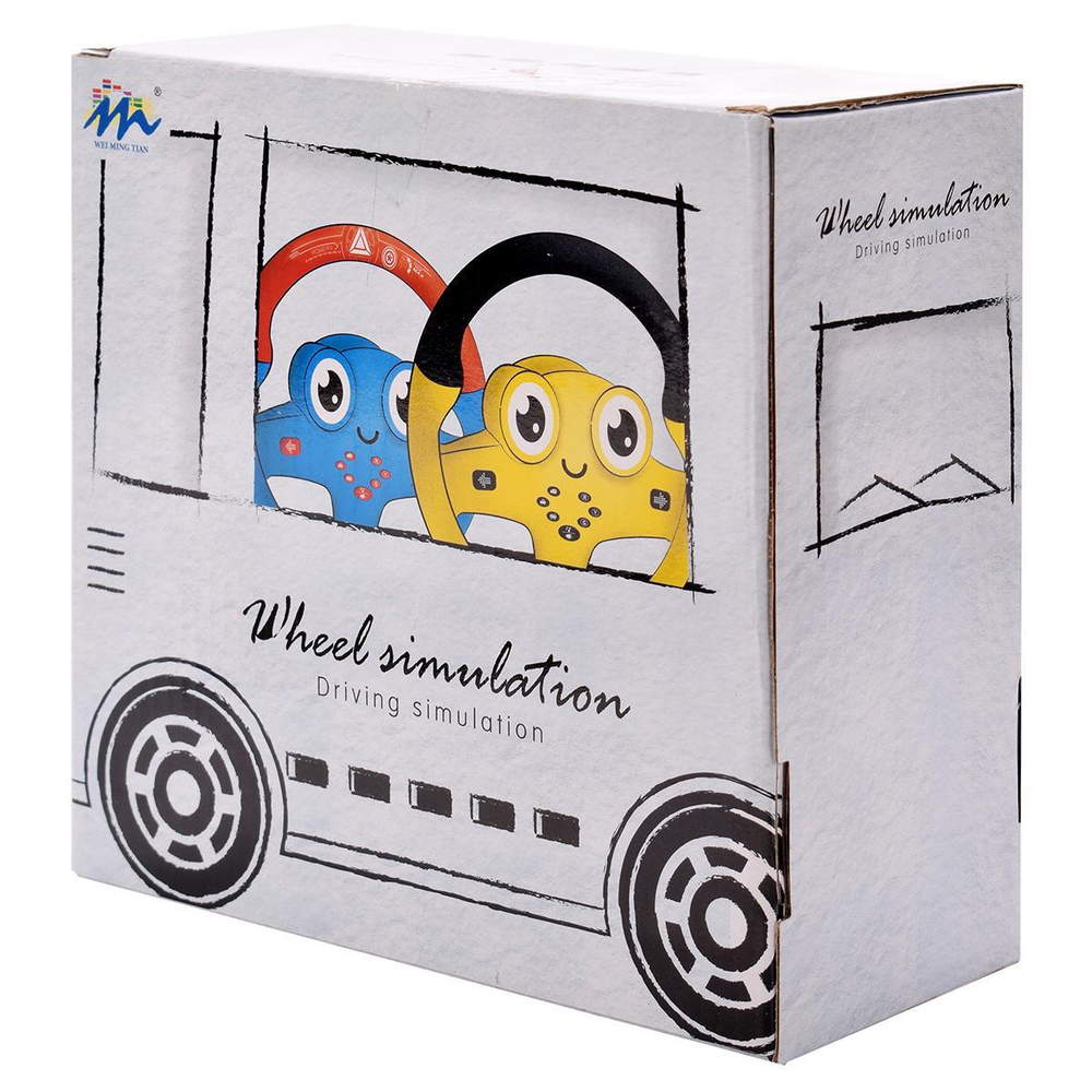 Руль музыкальный 16см, коробка 1026-19