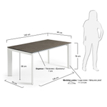 Стол Atta 140 (200) x90 белый керамика