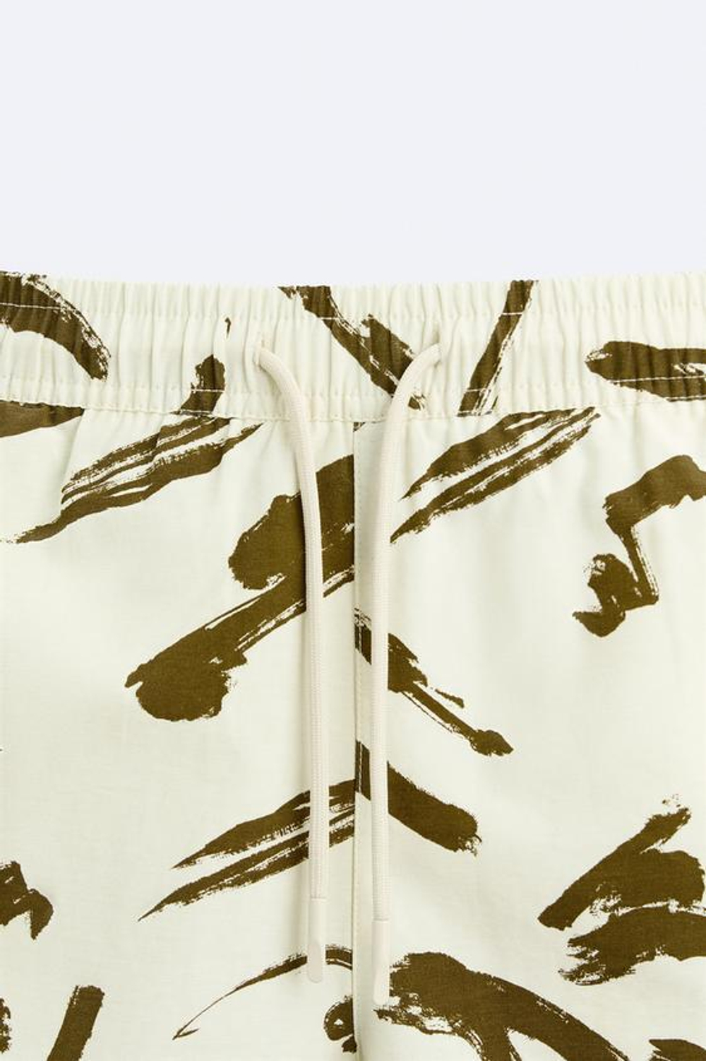 ZARA ПЛАВКИ С АБСТРАКТНЫМ ПРИНТОМ, ХАКИ