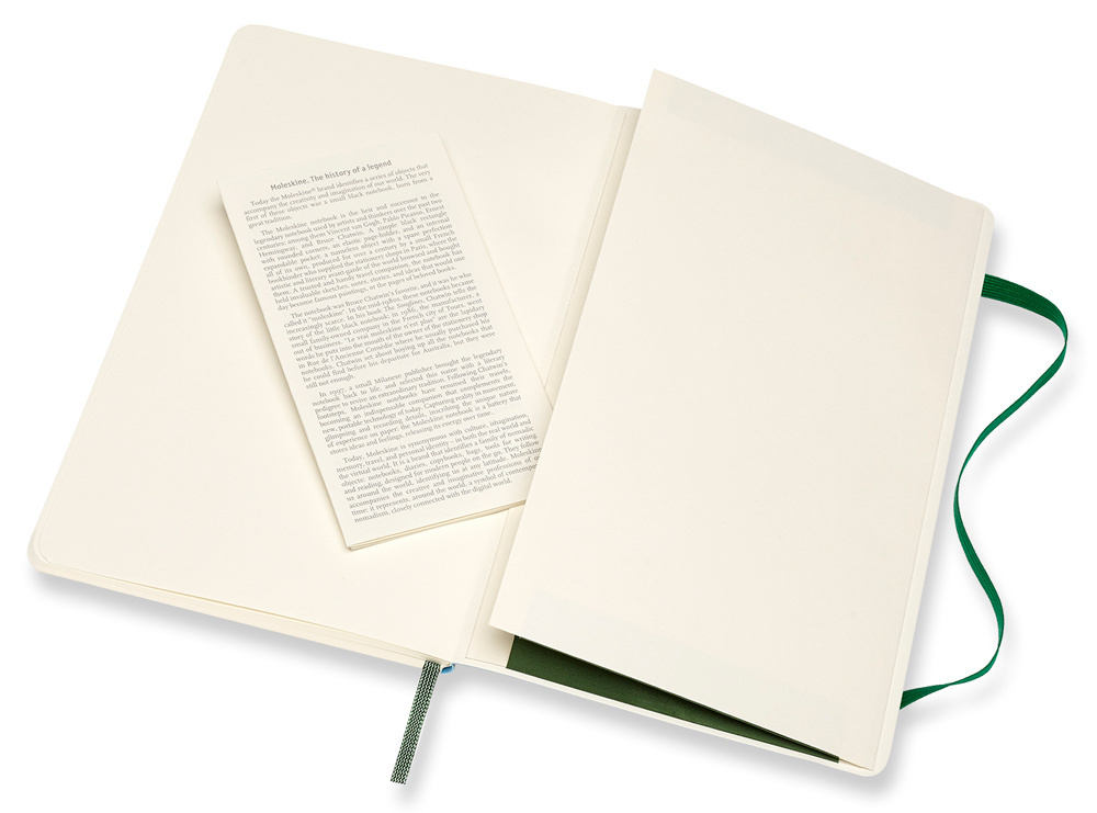 Блокнот нелинованный Moleskine Classic Soft (QP618K15) 13х21см мягкая обложка зеленый