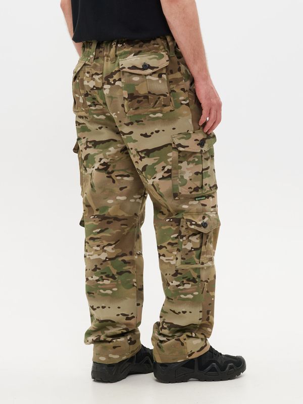 Брюки летние Крафт ткань Смесовая цвет Мультикам