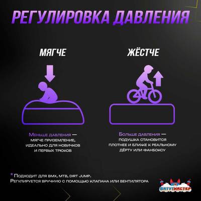 Надувная подушка «AirSide» для байк-трюков и прыжков, 9×4×1,5 м