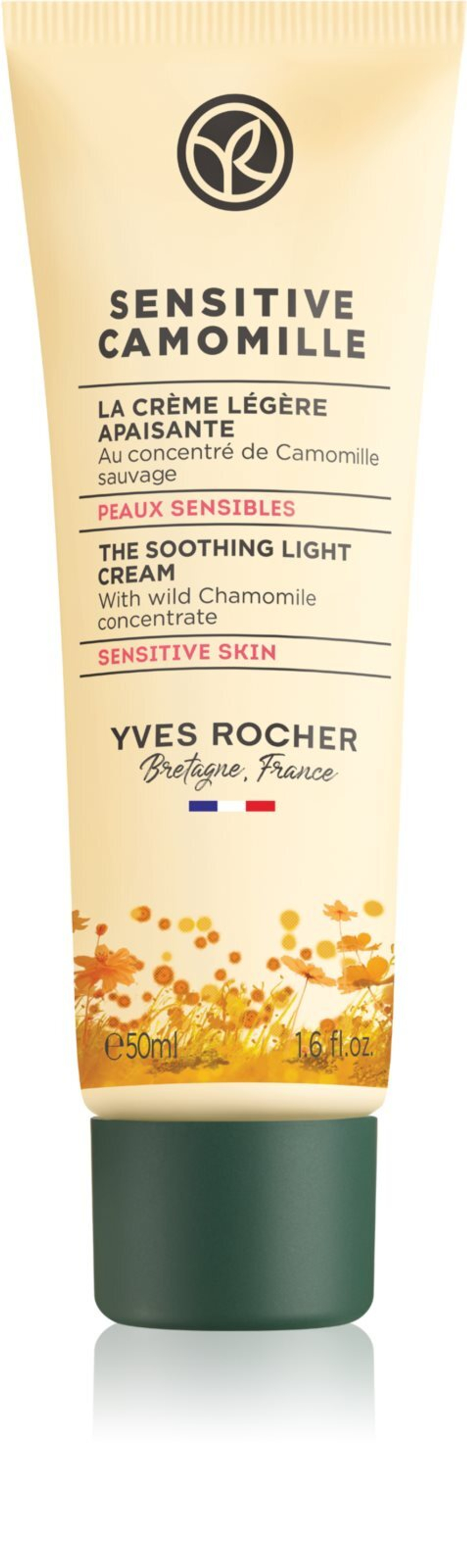 Yves Rocher Sensitive Camomille - легкий успокаивающий крем для лица /   50  ml  / GTIN 3660005591971