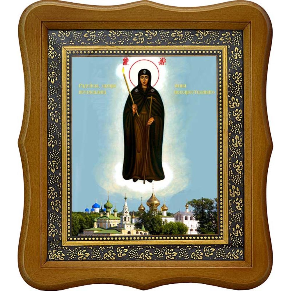 Неугасимая Свеча (Вратарница Угличская). Икона Божьей Матери на холсте.