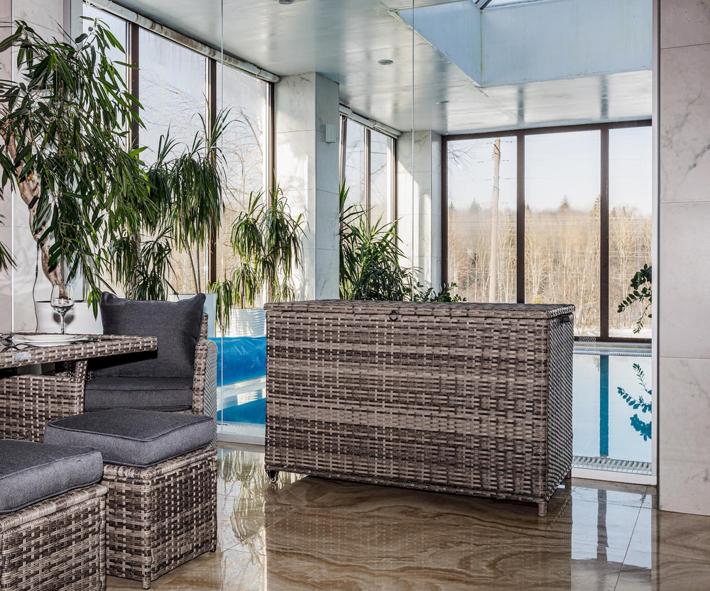 Сундук для хранения ROYAL FAMILY KARL 120 с колёсиками Серый