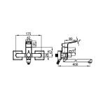 Смеситель для ванны и раковины 35к Milardo ATLSBLCM10 "Atlantic"  ХРОМ