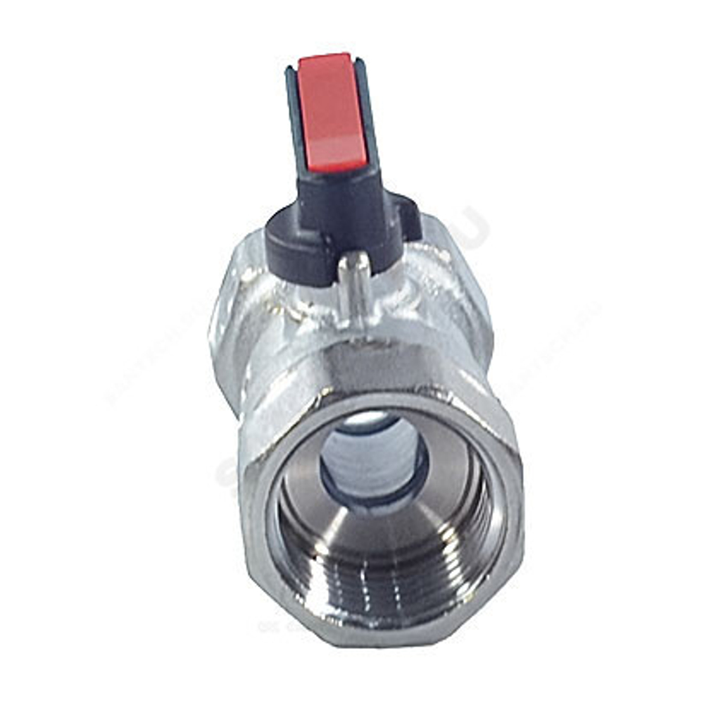 Кран шаровой латунь хром мини R690 Ду 15 Ру16 ВР флажок красный/синий/зеленый с набором цветных вставок Giacomini R690X003
